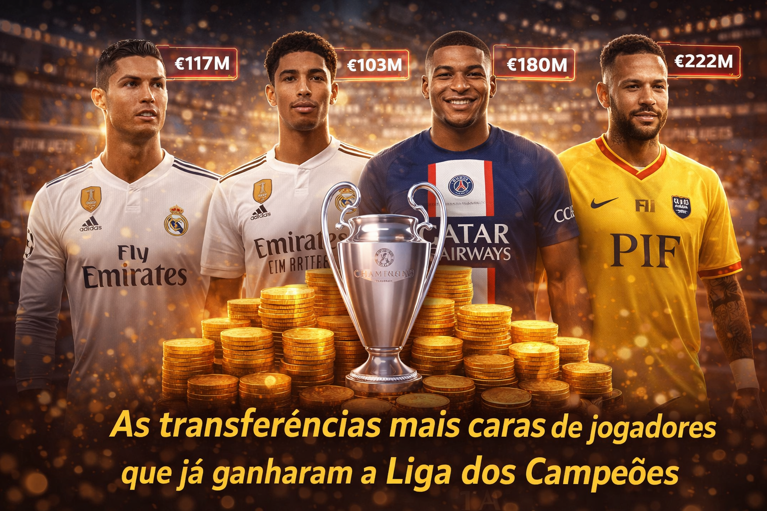 As transferências mais caras de jogadores que já ganharam a Liga dos Campeões